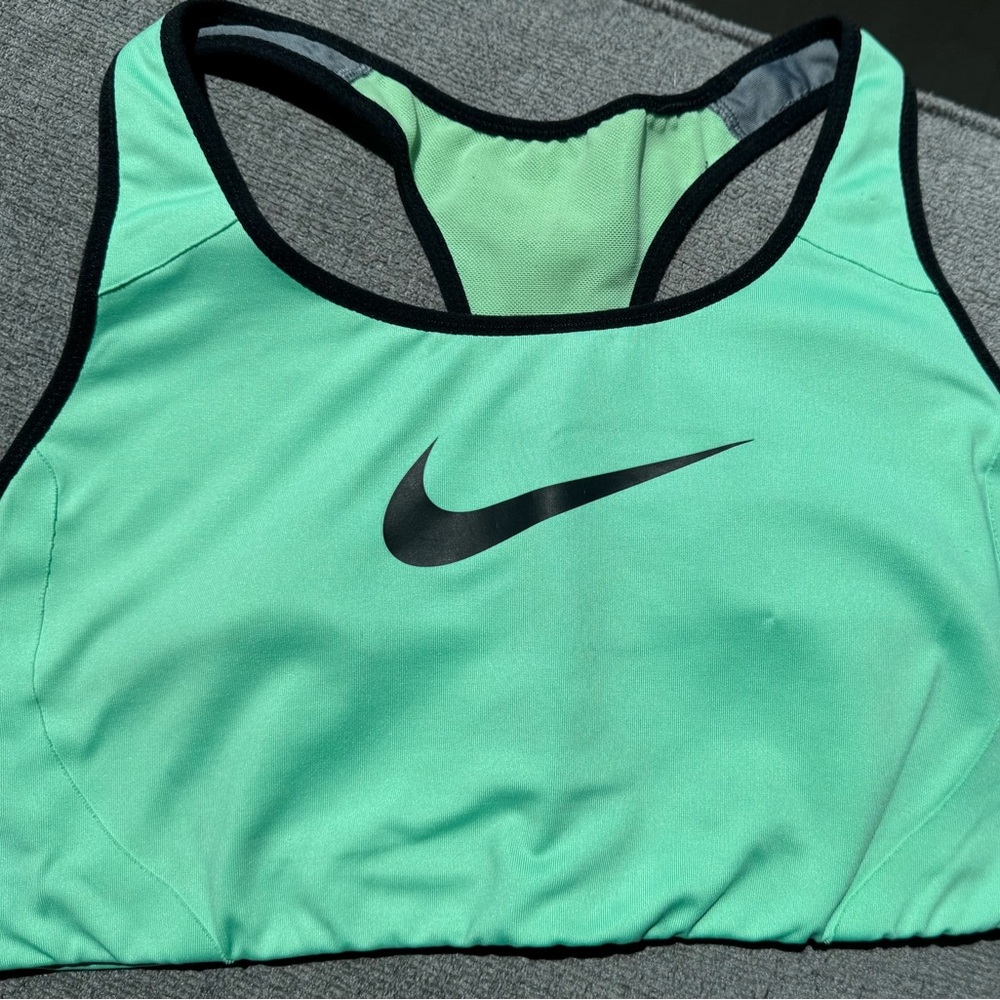 Nike Mint and Black Racerback Sports Bra